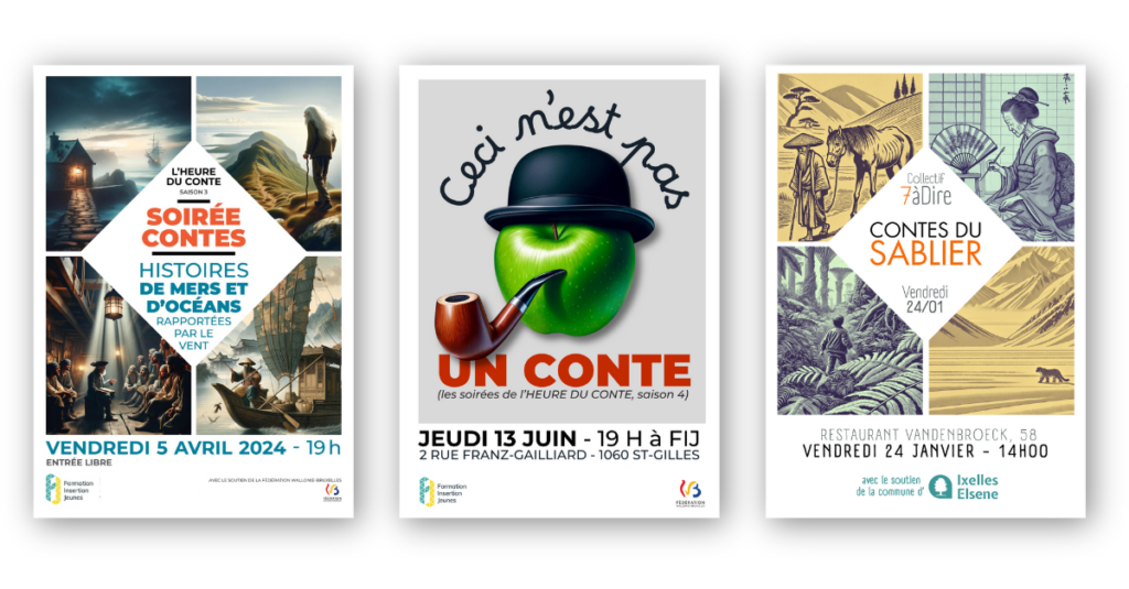 Affiches des tout premiers spectacles de 7àDire