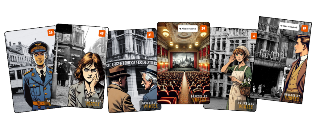 Encore quelques cartes du prototype de Bruxelles Vortex