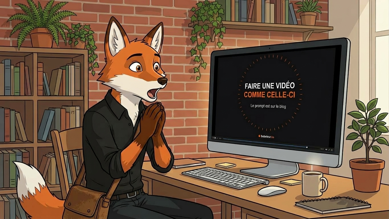 Illustration : Arnard le Renard découvre le motion design généré par IA