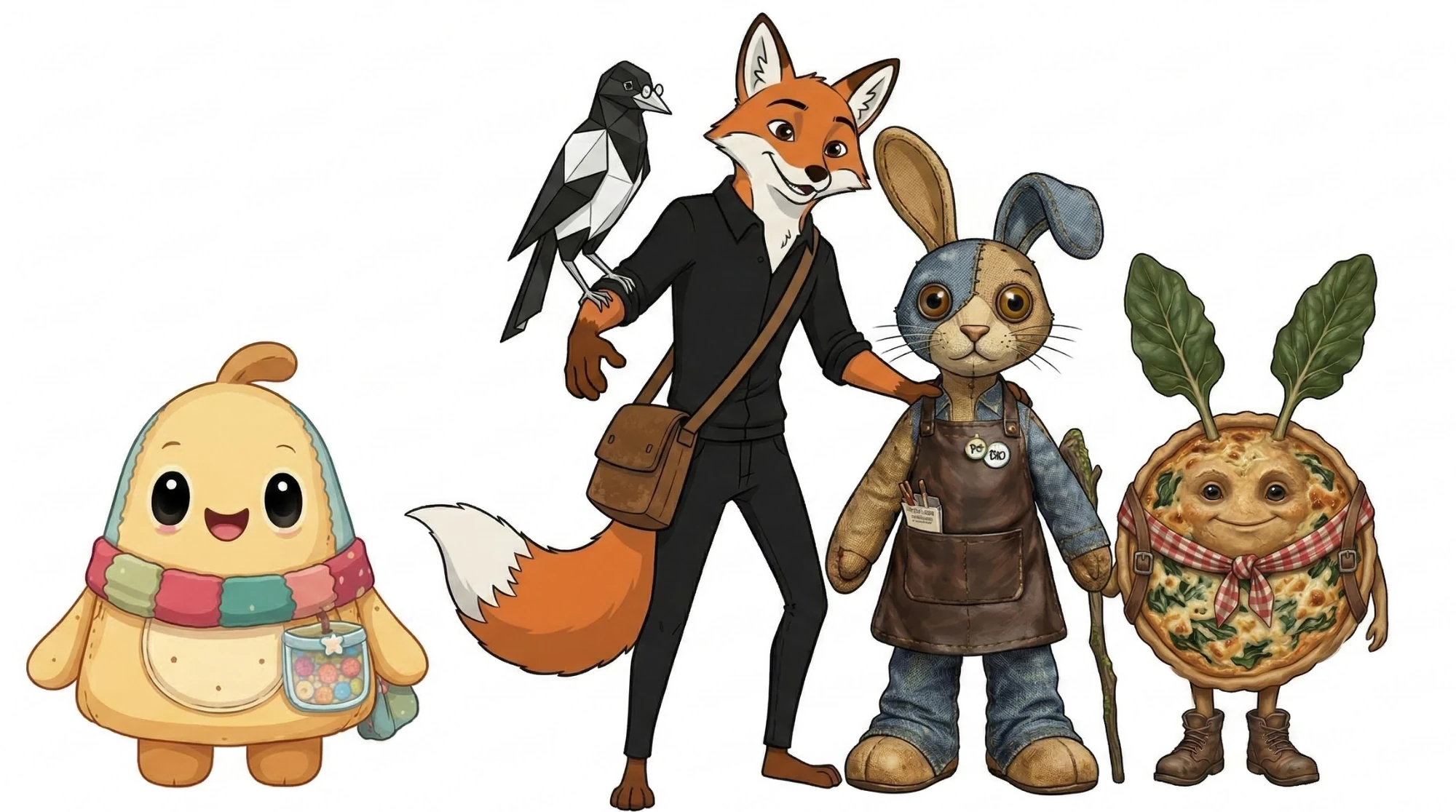 Illustration : les mascottes