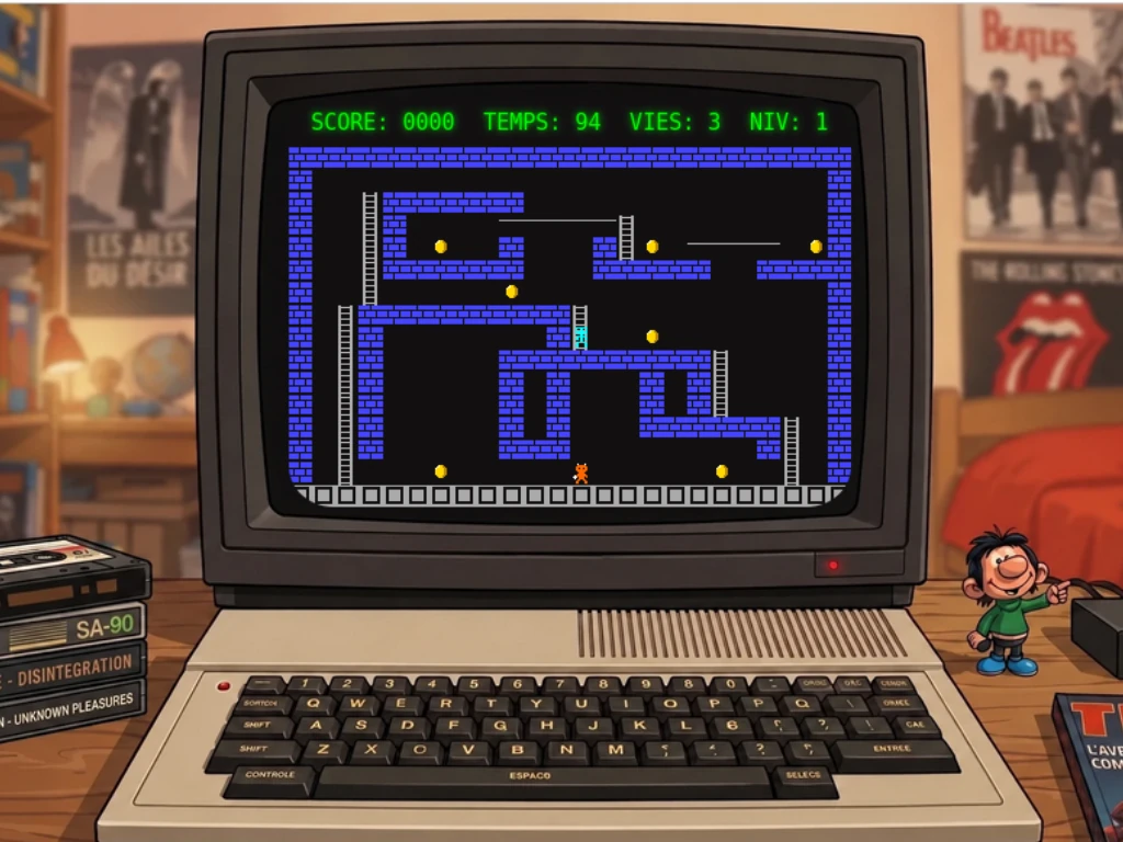 Capture d'écran de Fox Runner, un Lode Runner sur Amstrad CPC