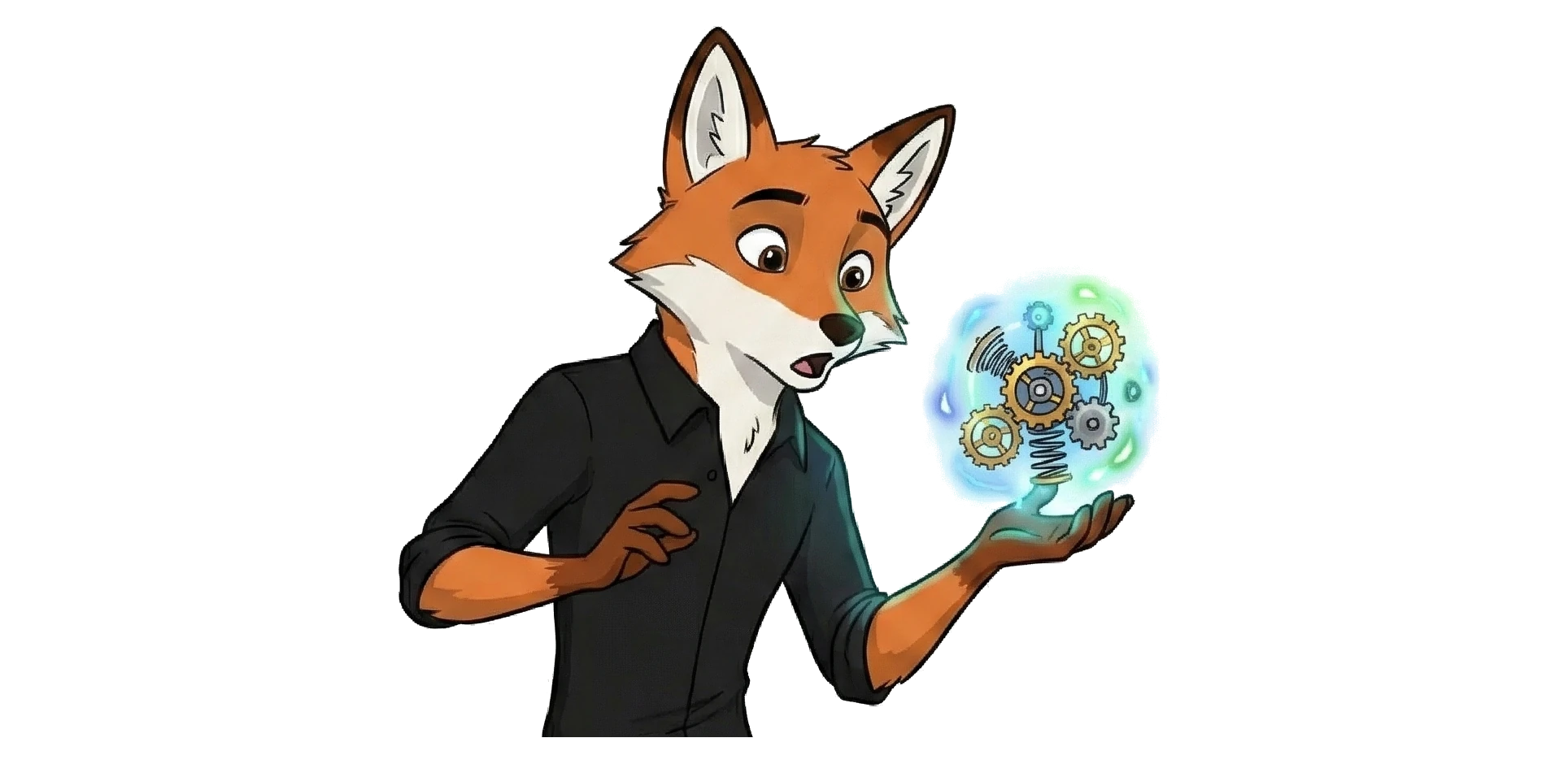 Illustration : Arnard le renard découvre microGPT