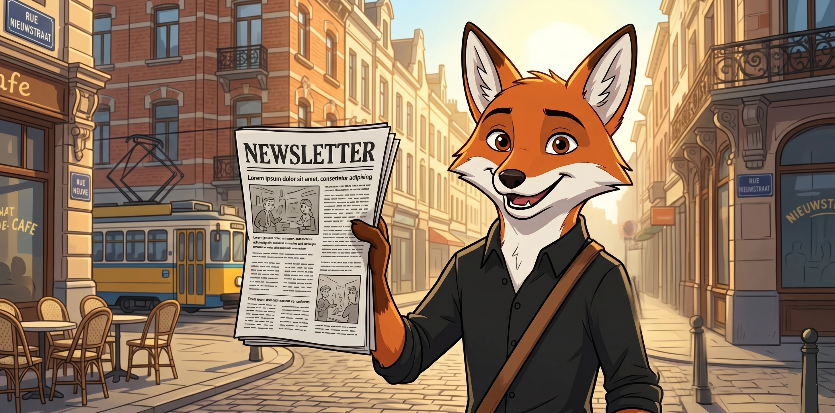 Arnard le renard présente la newsletter