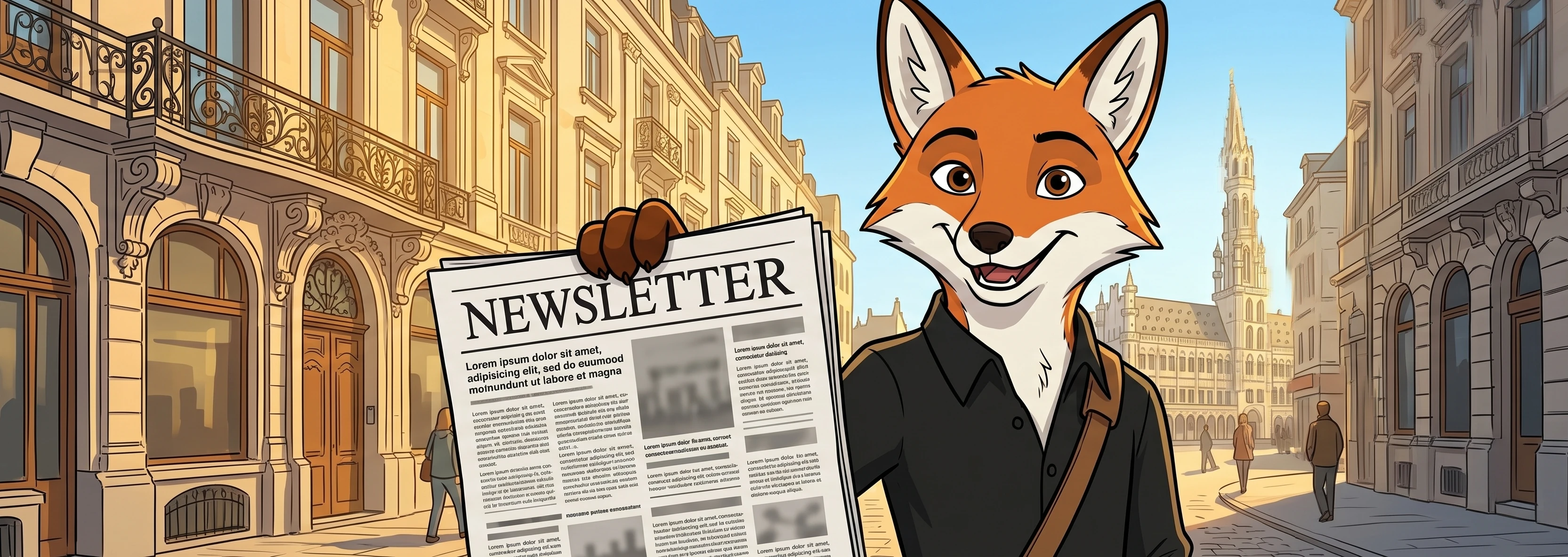 Arnard le renard présente la newsletter